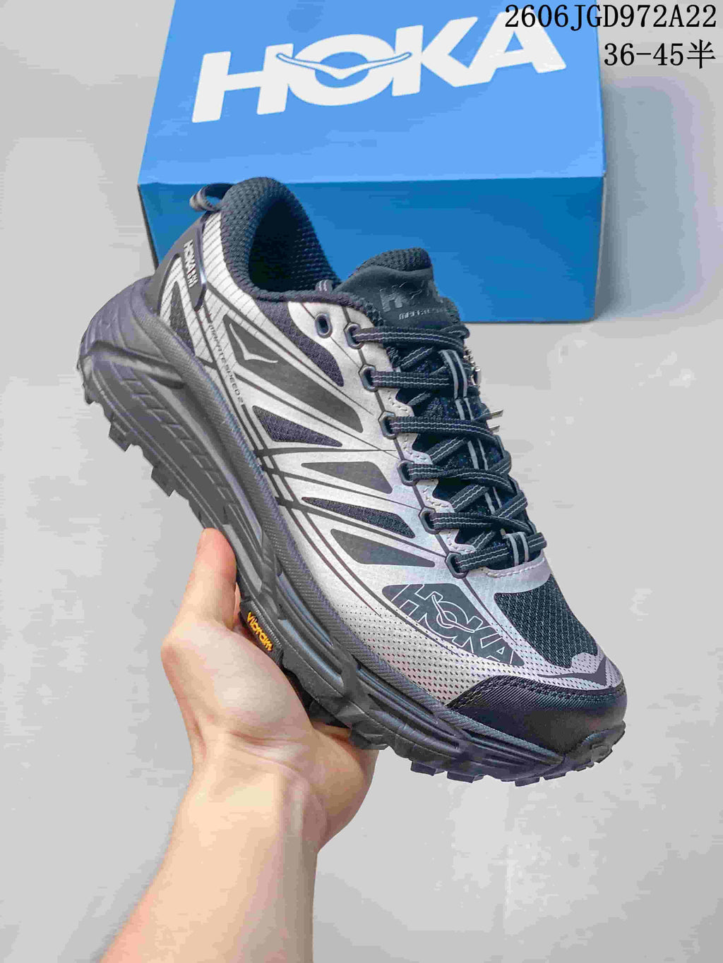 HOKA Mafate Speed 4 Lite Trail Running Shoes, Silver Gray