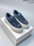 Moncler Altive Low-Top Lace-Up Sneakers in Navy and White