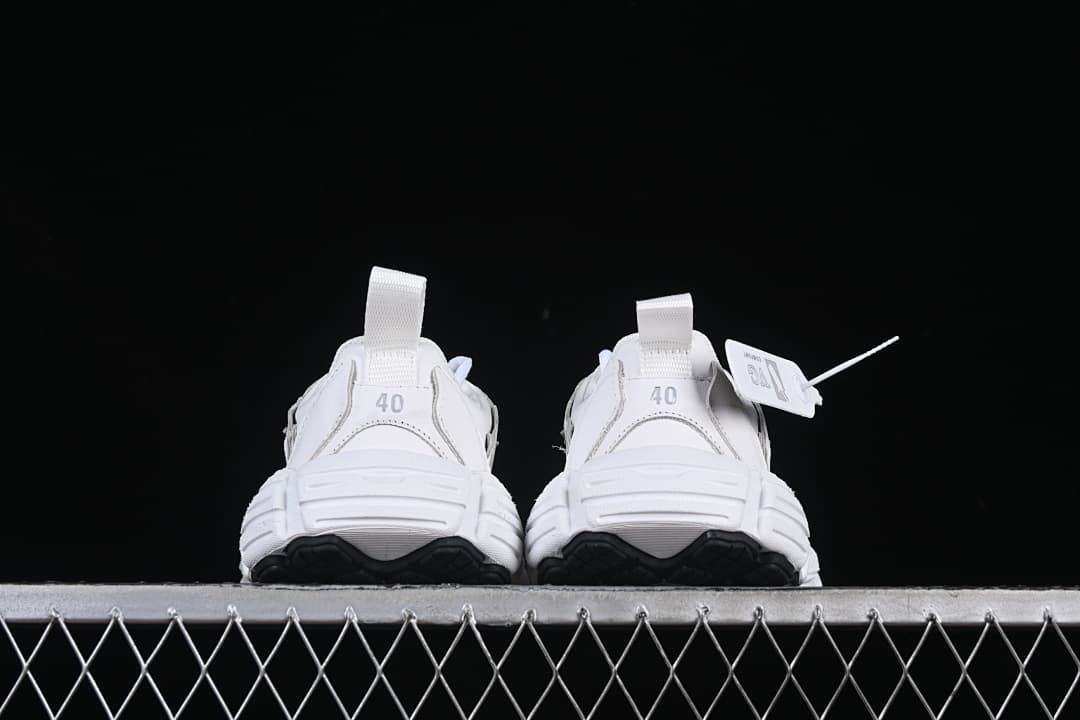Balenciaga Monday Low-Top Lace-Up Sneakers, White
