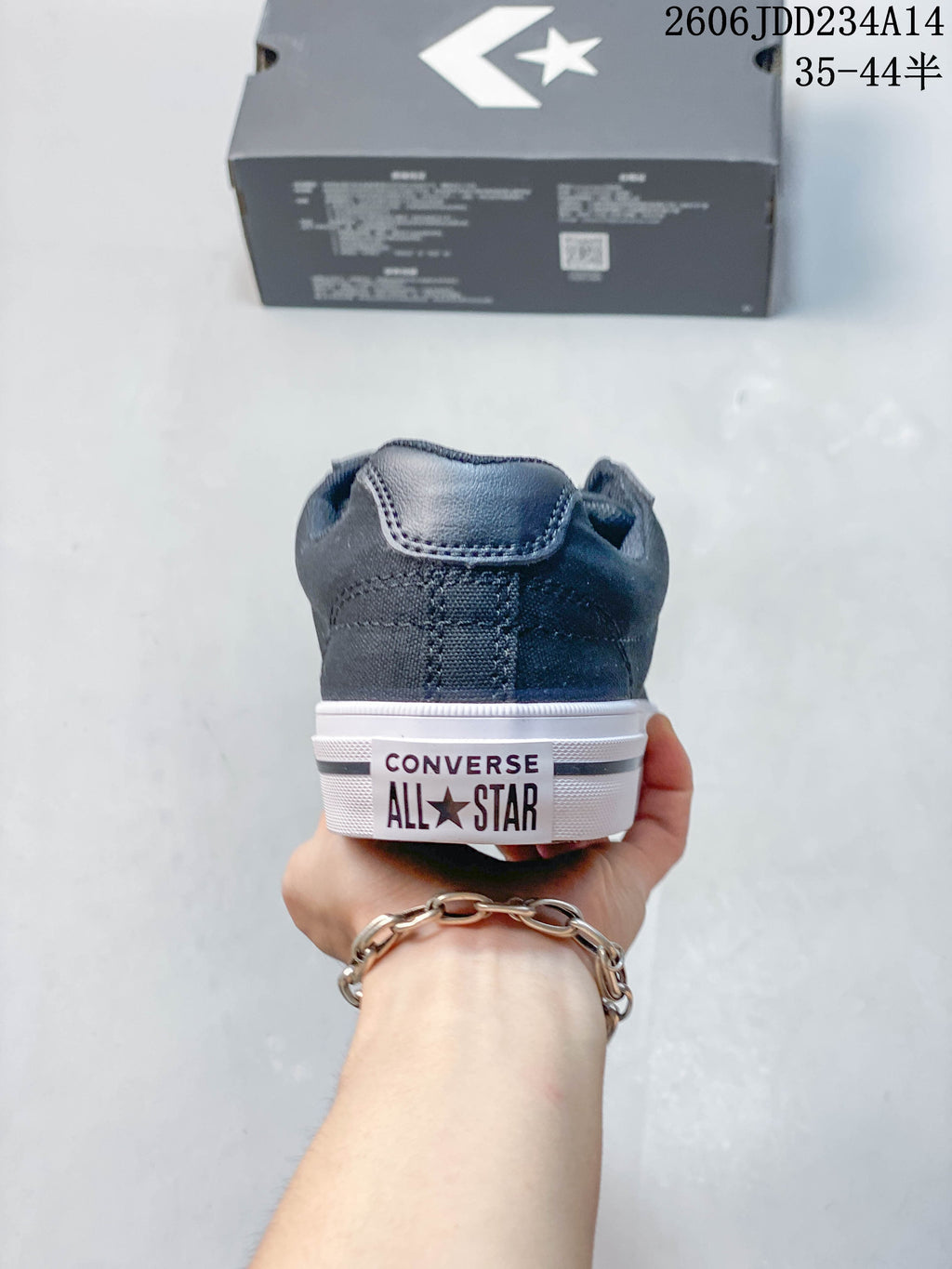 Converse Low-Top Lace-Up Sneakers in Charcoal