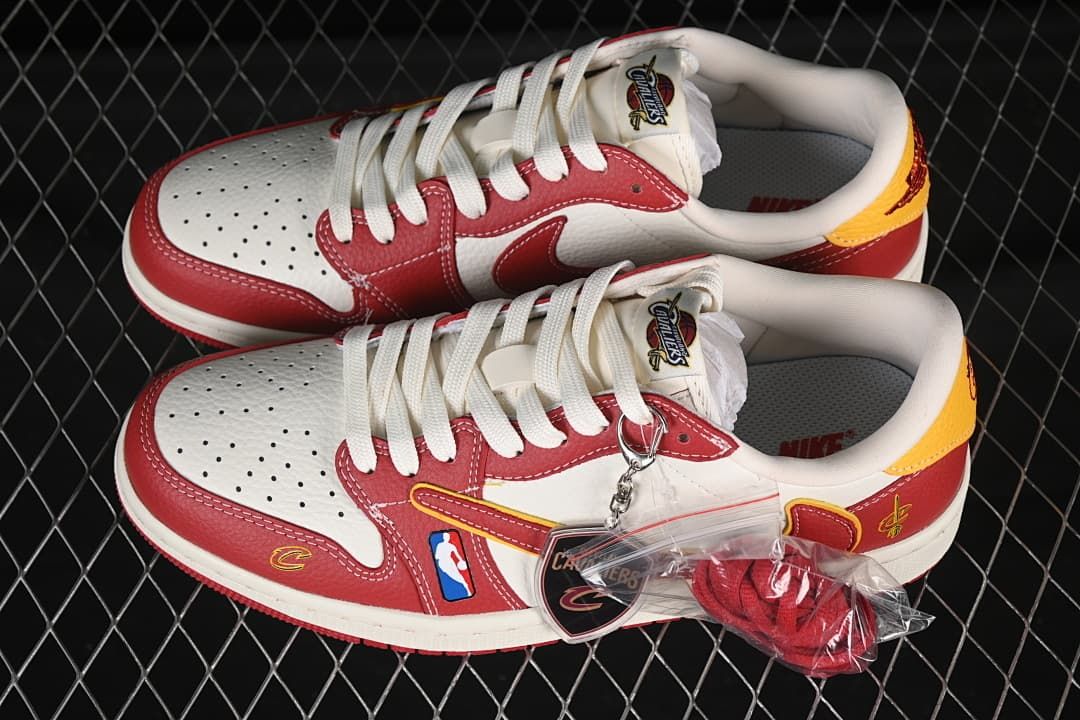 Jordan 1 Low Cleveland Cavaliers-Style Sneaker