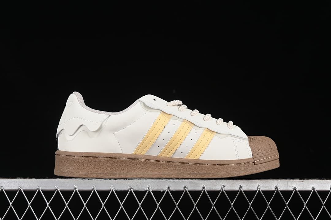 adidas Superstar GW4440 White Yellow Brown Sneakers