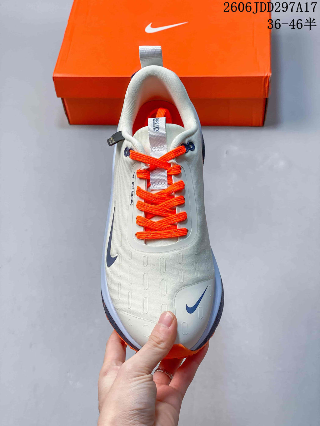 Nike InfinityRN 4 GORE-TEX Running Shoes, Gray and Orange