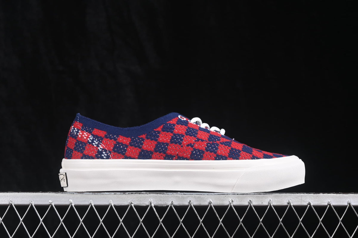 Vans LX Authentic 44 EK Sneakers Punch Check Red Blue VN000EJCRDB