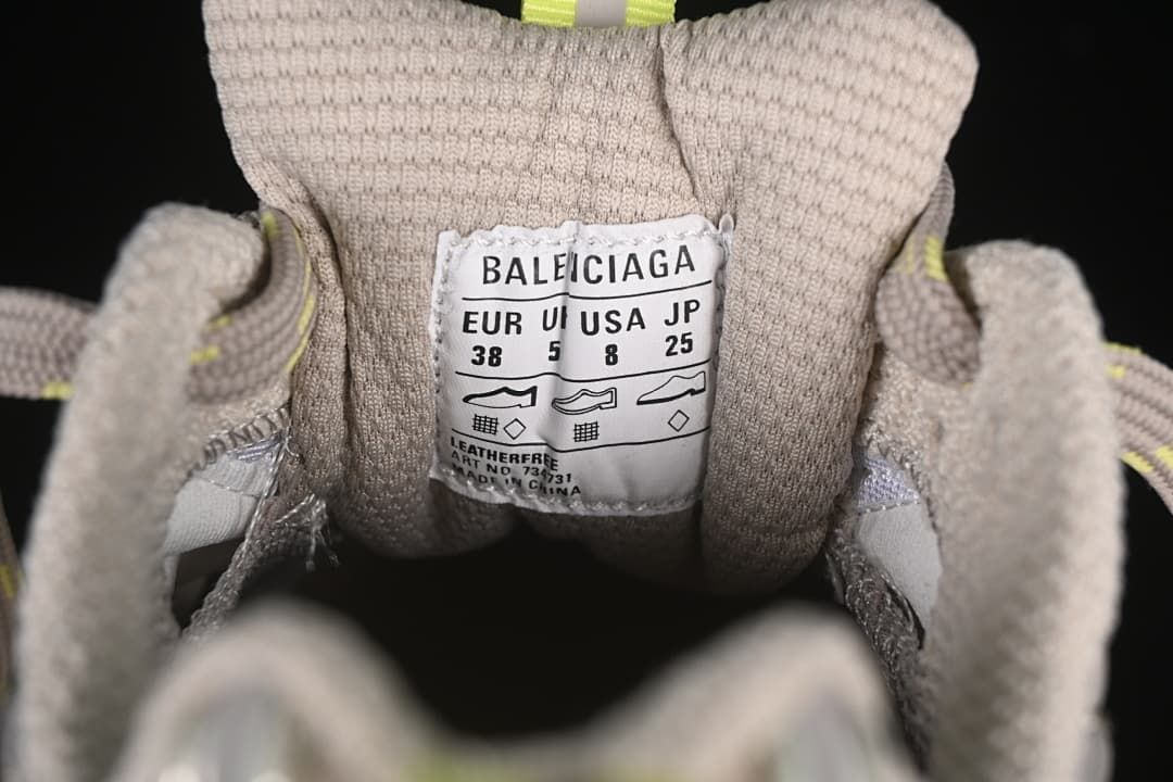 Balenciaga 3XL Sneakers in Taupe and Fluorescent Yellow