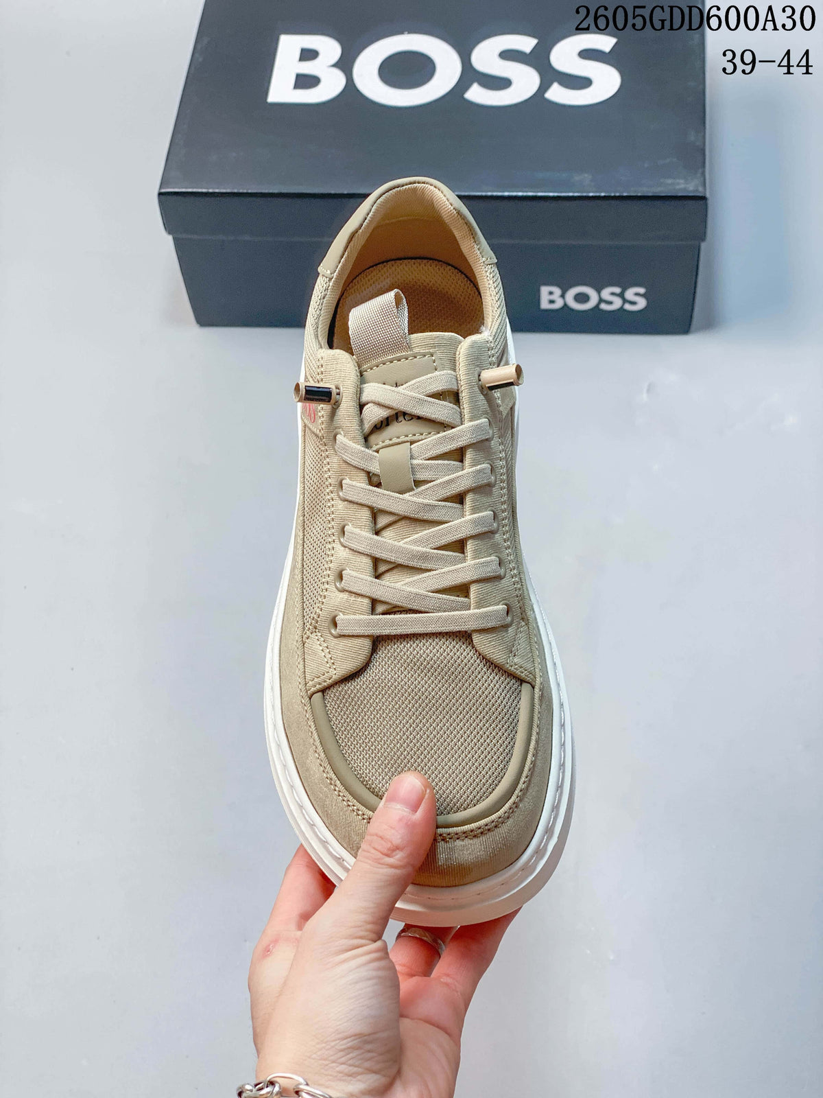 BOSS Beige Low-Top Lace-Up Sneakers 05GGD600A30