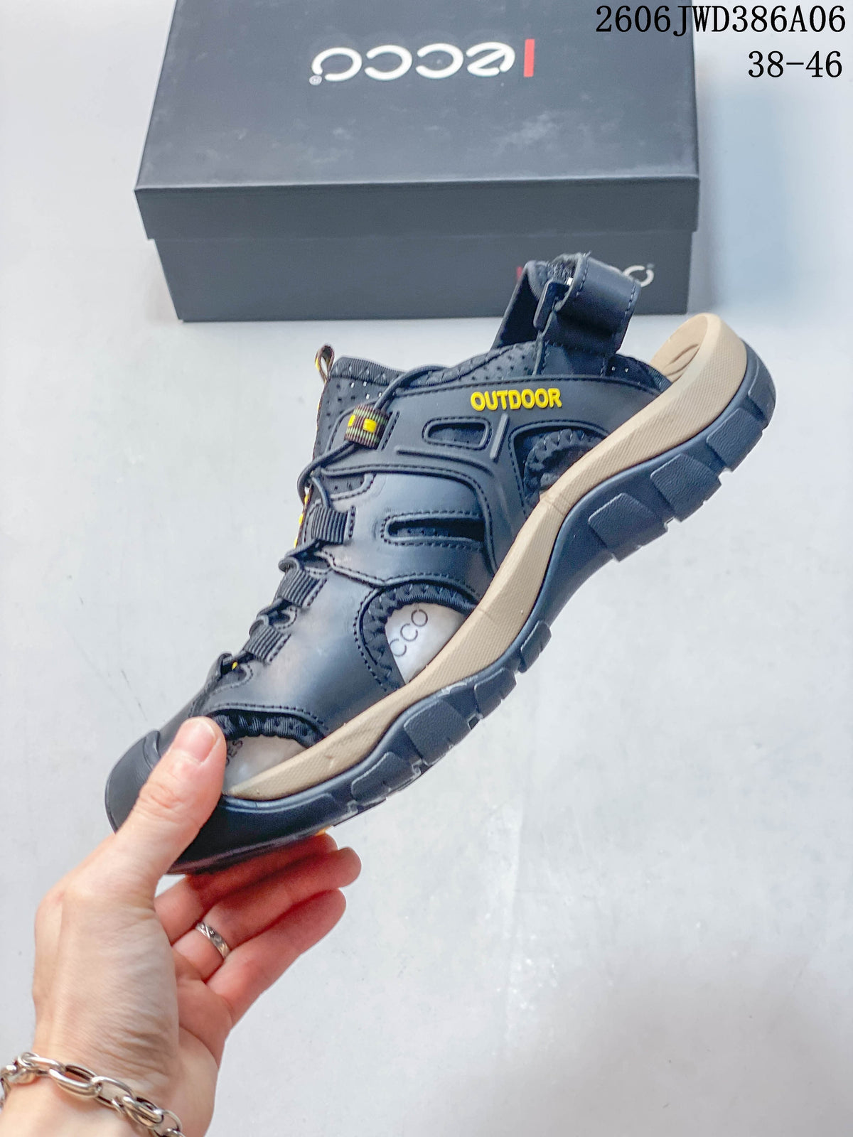 ECCO Outdoor Closed-Toe Sandals in Charcoal