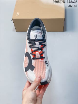 On Cloudboom Volt Running Shoes White and Coral
