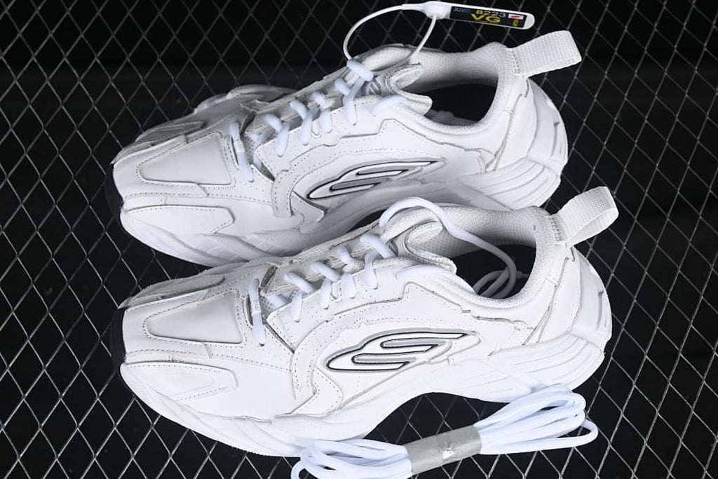 Balenciaga Monday Low-Top Lace-Up Sneakers, White