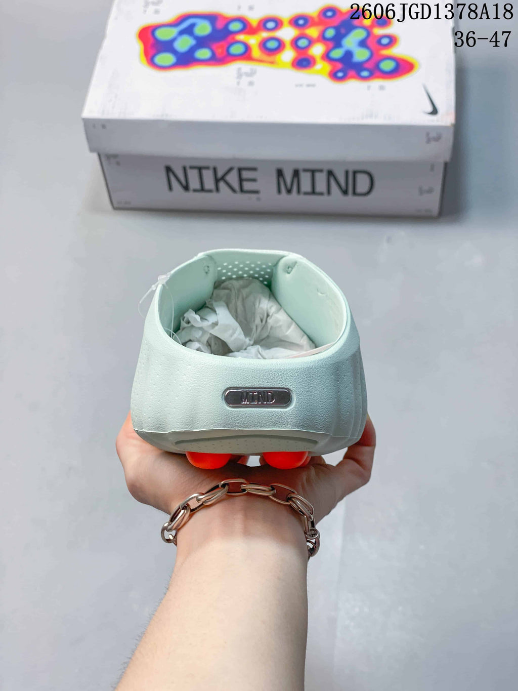 Nike Mind 001 Recovery Slides in Pale Mint