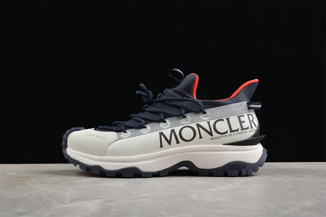 Moncler Trailgrip Lite2 Hiking Sneakers in White and Navy