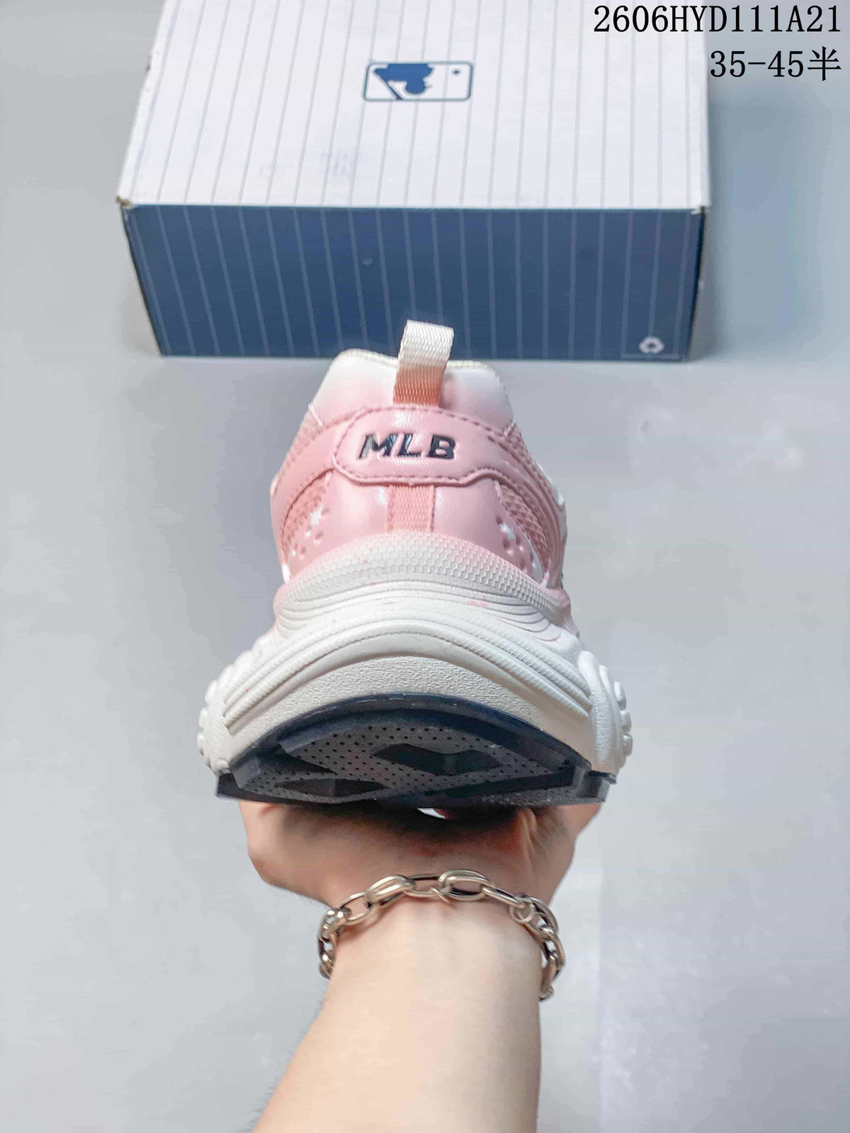 MLB NY Chunky Sneakers in White and Pink