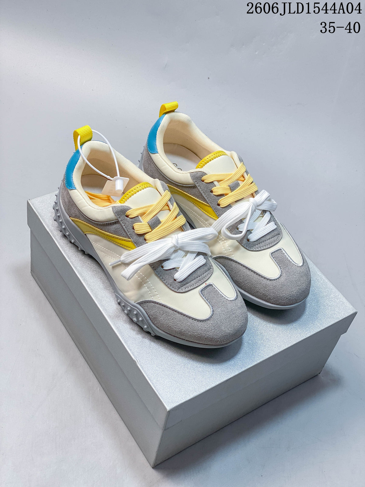 GG-CC Adventure Game Low-Top Sneakers, Gray and Yellow