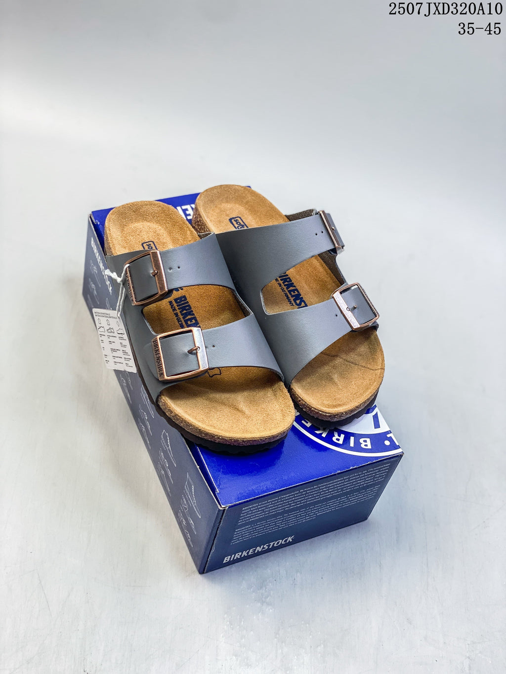 Birkenstock Arizona Two-Strap Sandals in Gray
