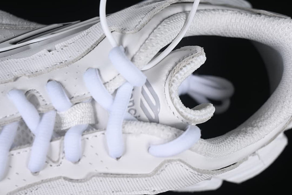 Balenciaga Monday Low-Top Lace-Up Sneakers, White