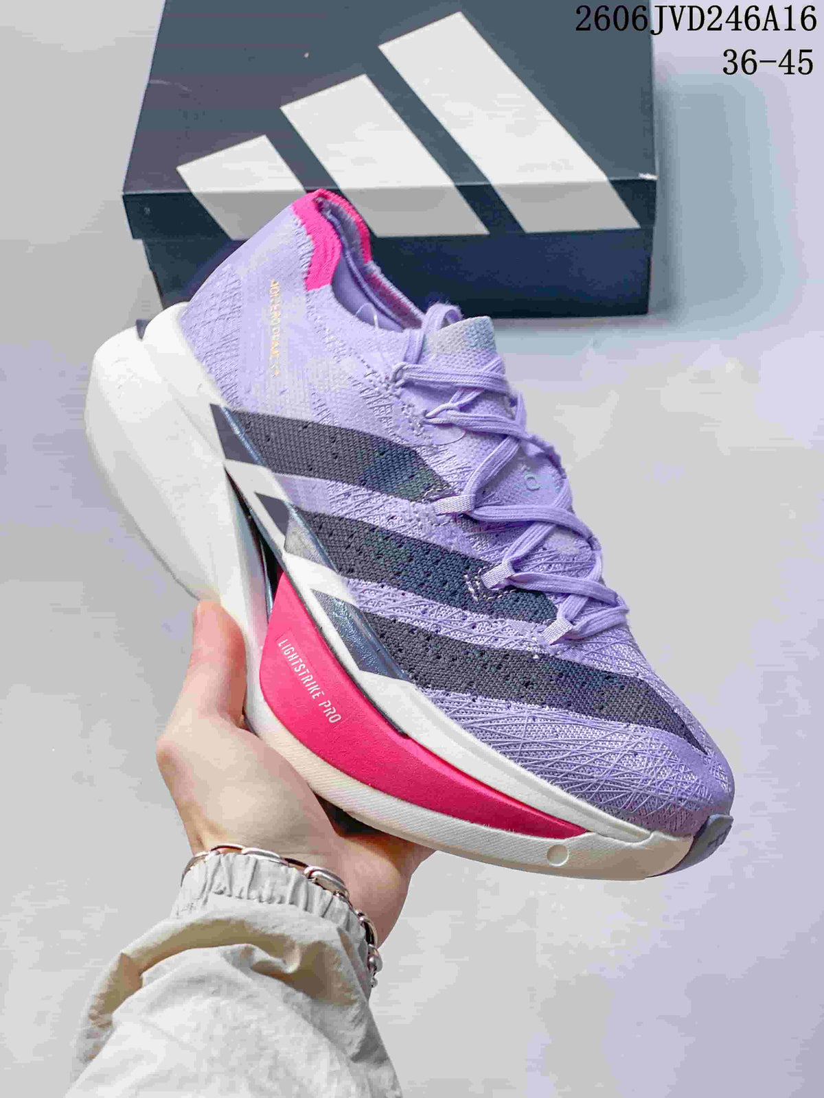 adidas Adizero Prime X 3.0 Strung Running Shoes, Purple