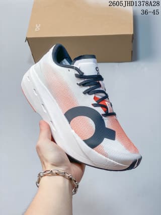 On Cloudboom Volt Running Shoes White and Coral