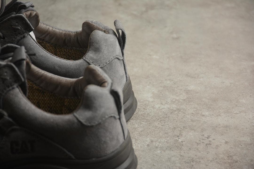 CAT Tramp Hike Low Gray Suede Sneakers
