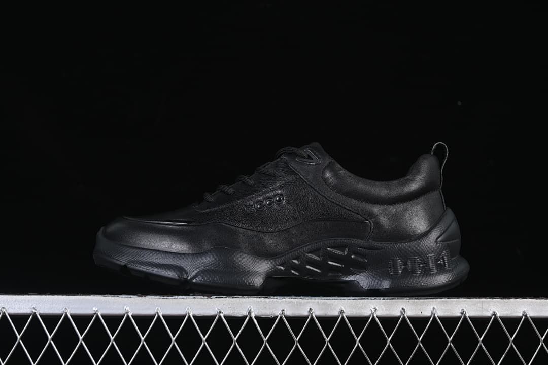 ECCO BIOM 825101 Black Leather Casual Sneakers