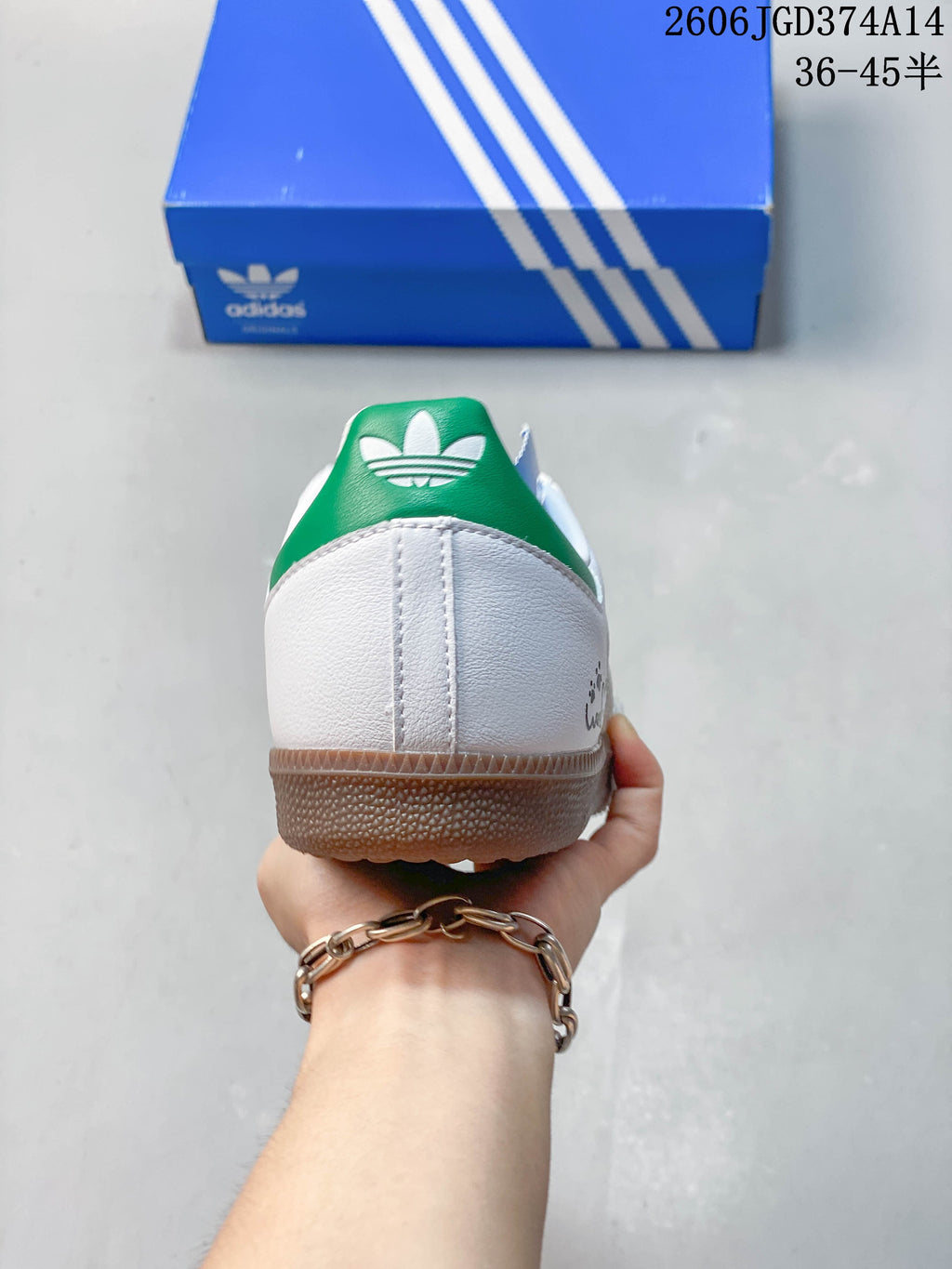 Adidas Originals Samba Vegan OG Low-Top Sneakers White Green