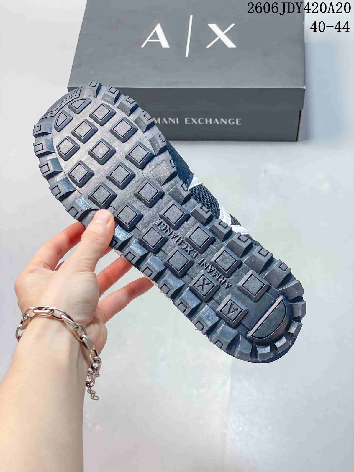 Armani Exchange TREND Navy Mesh Sneakers 06JDY420A20