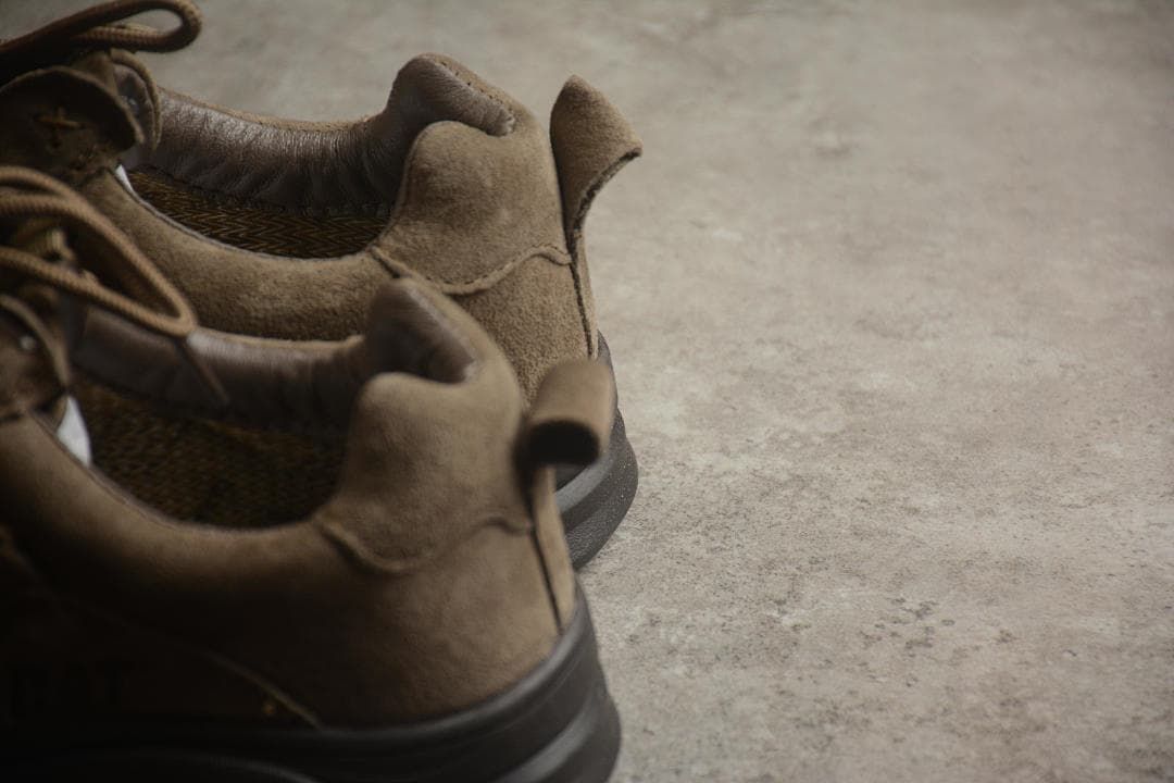 CAT Tramp Hike Low Brown Suede-Style Hiking Sneakers