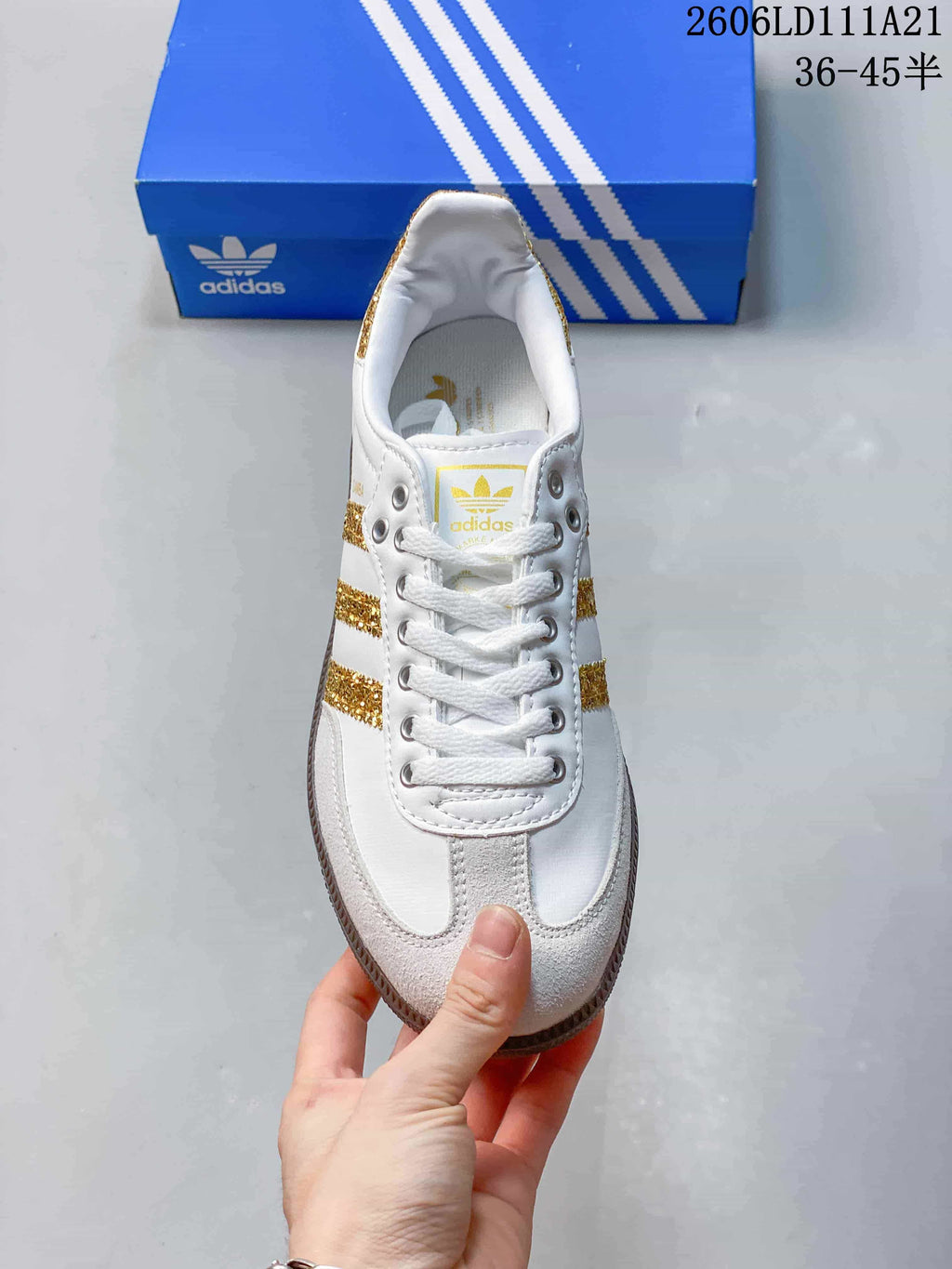 adidas Samba OG Low-Top Sneakers White Gold KJ6590