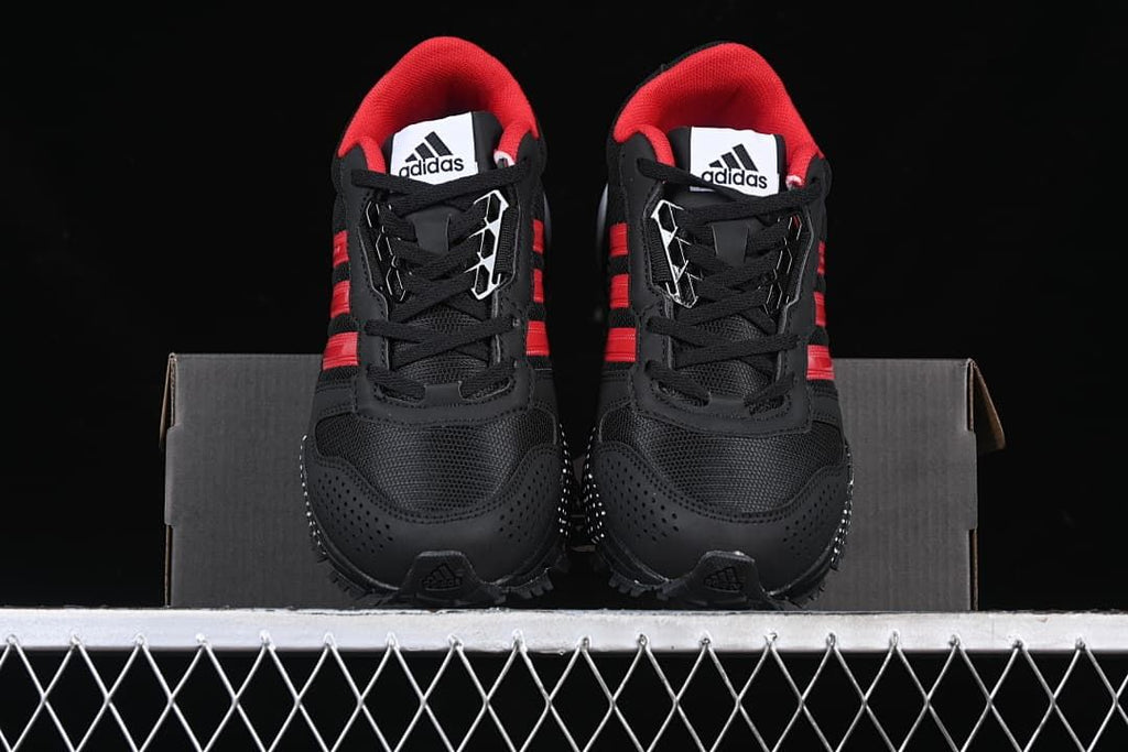 Adidas AC8592 Black and Red Mesh Lifestyle Sneakers
