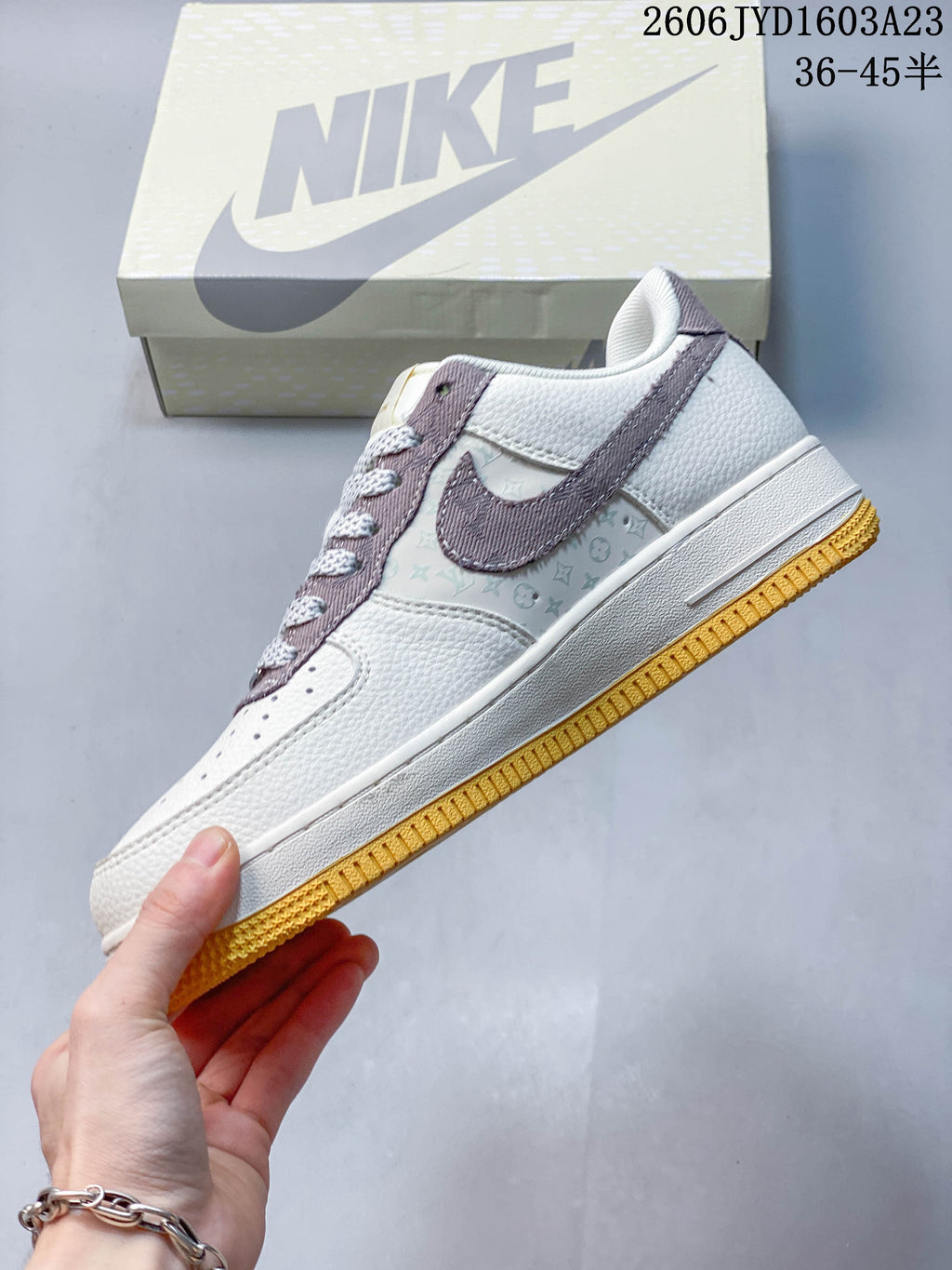 Nike Air Force 1 ’07 Low Cream and Mauve Gum Sole