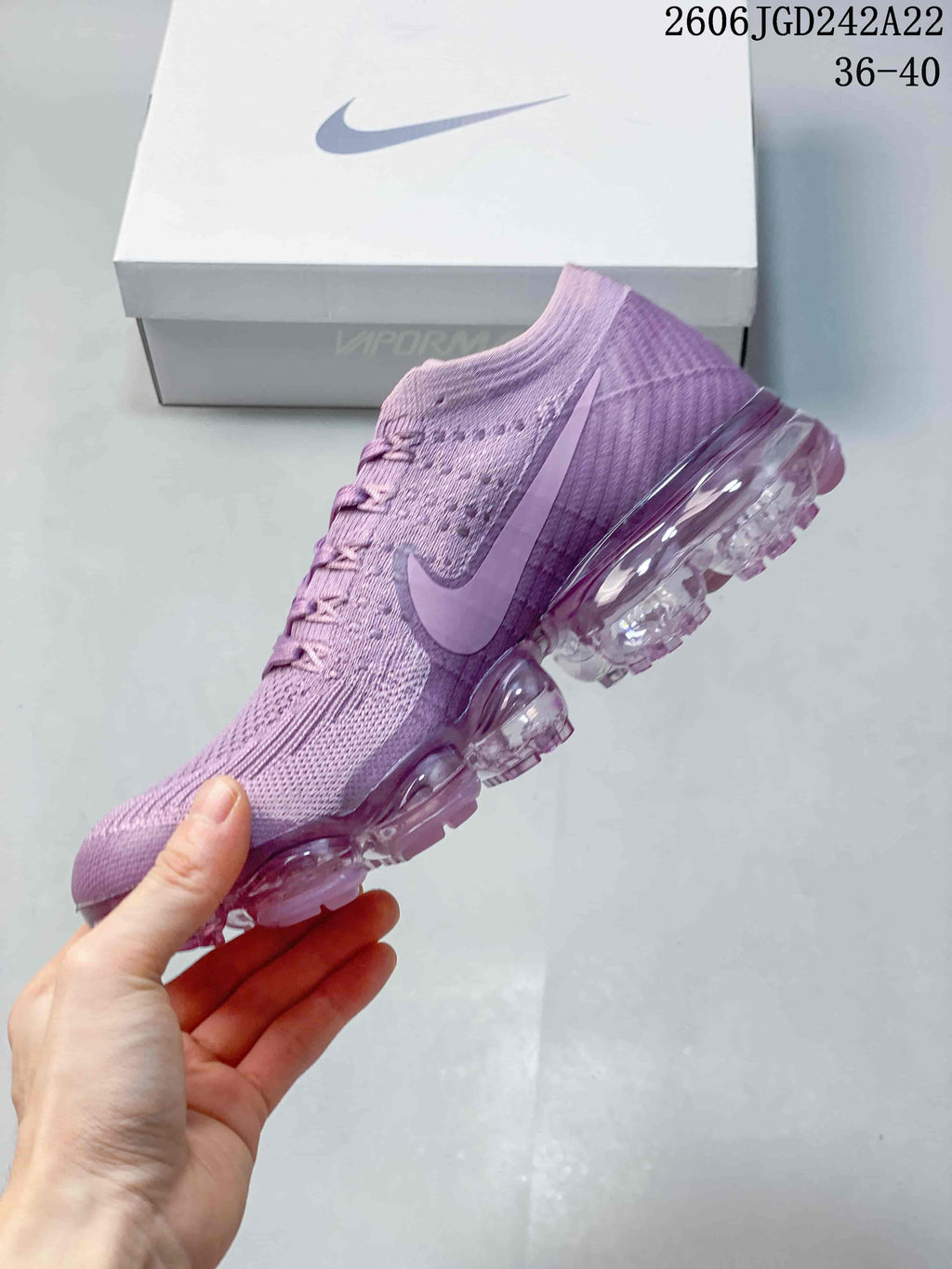 Nike VaporMax Flyknit Women's Sneakers, Purple, JGD242A22