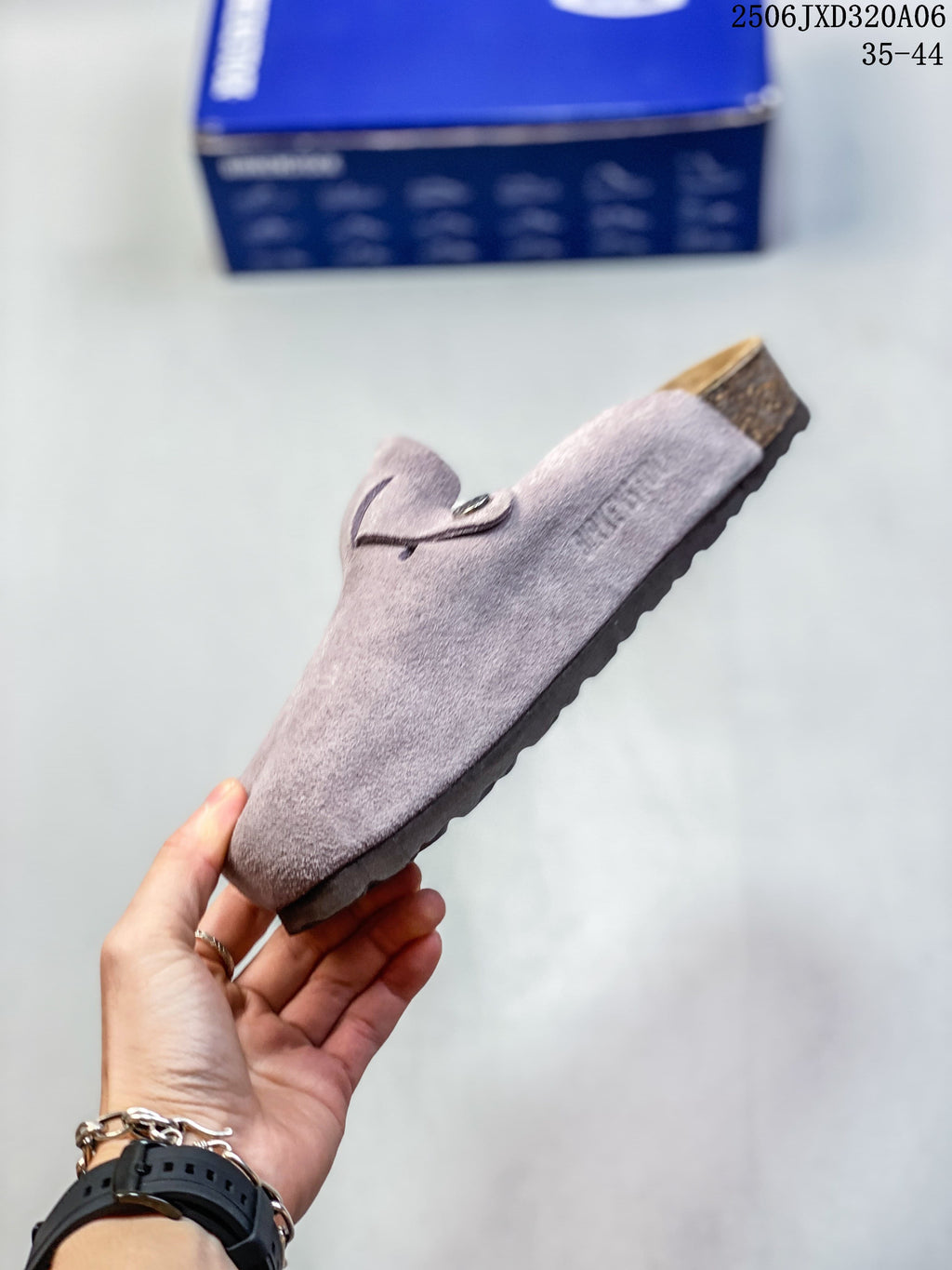 Birkenstock Boston-Style Suede Clog in Mauve