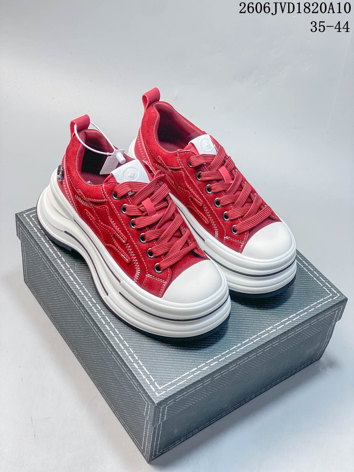 KILLWINNER Li Huo Red Low-Top Platform Sneakers