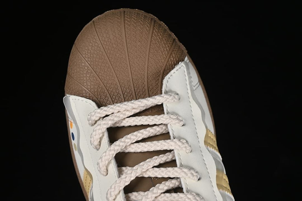adidas Superstar GW4440 White Yellow Brown Sneakers