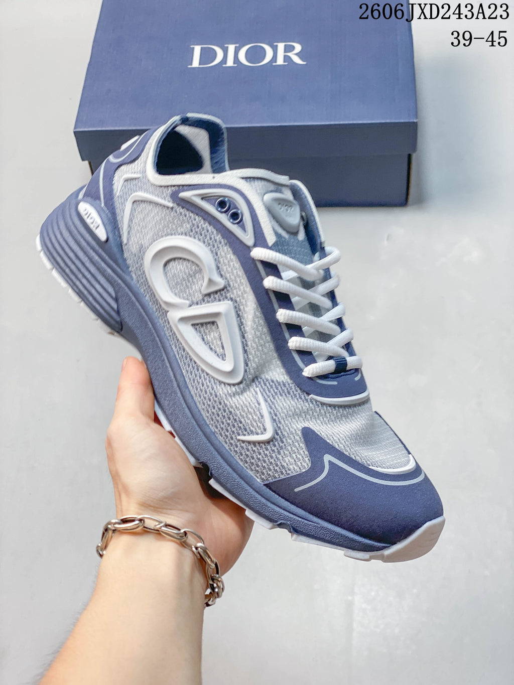Dior B30 Countdown Low-Top Sneakers in Mesh
