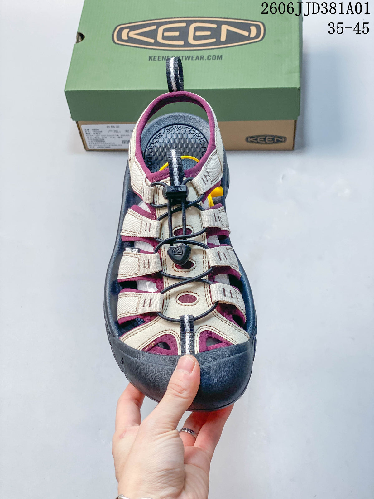 KEEN Newport H2 Women's Outdoor Sandals, Beige and Plum