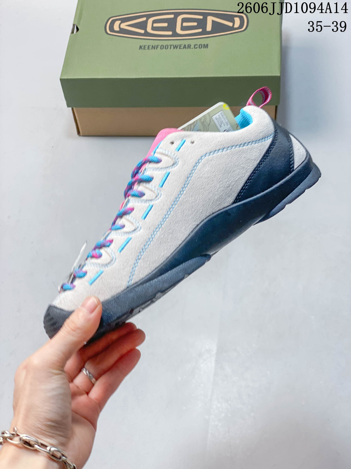 KEEN Jasper Low-Top Outdoor Sneakers, Gray Pink Blue, 1022266