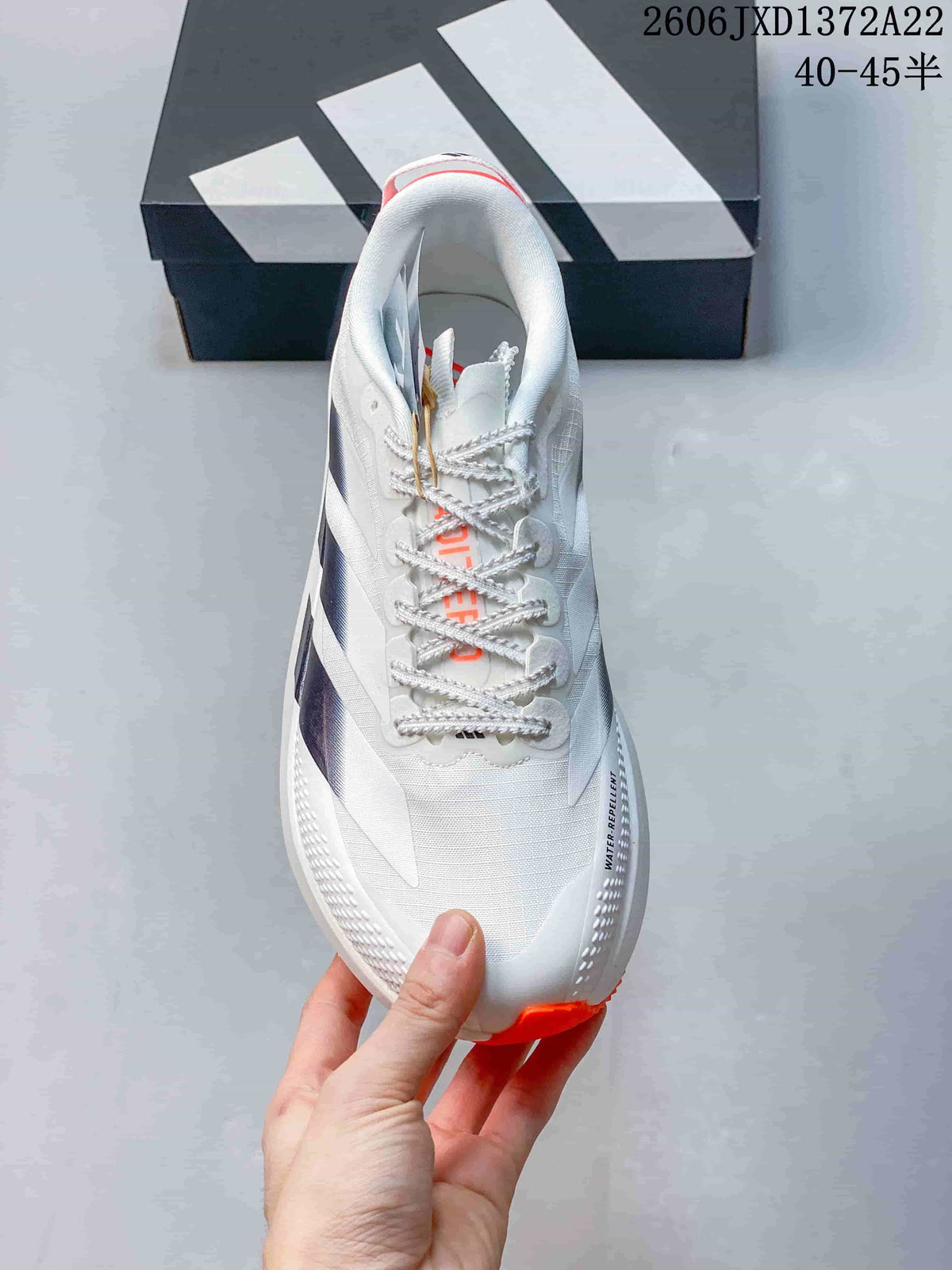 Adidas Adizero Evo SL ATR Running Shoes, White/Orange