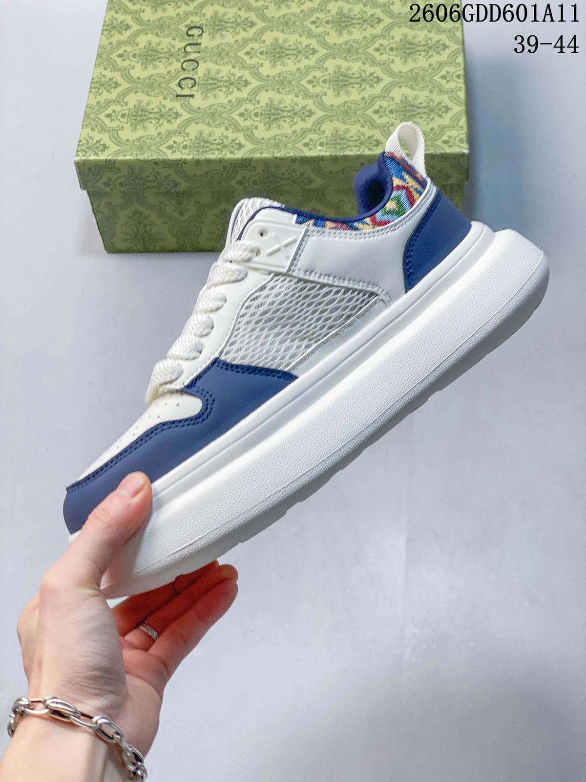 Gucci Screener GG Low-Top Sneakers White and Blue