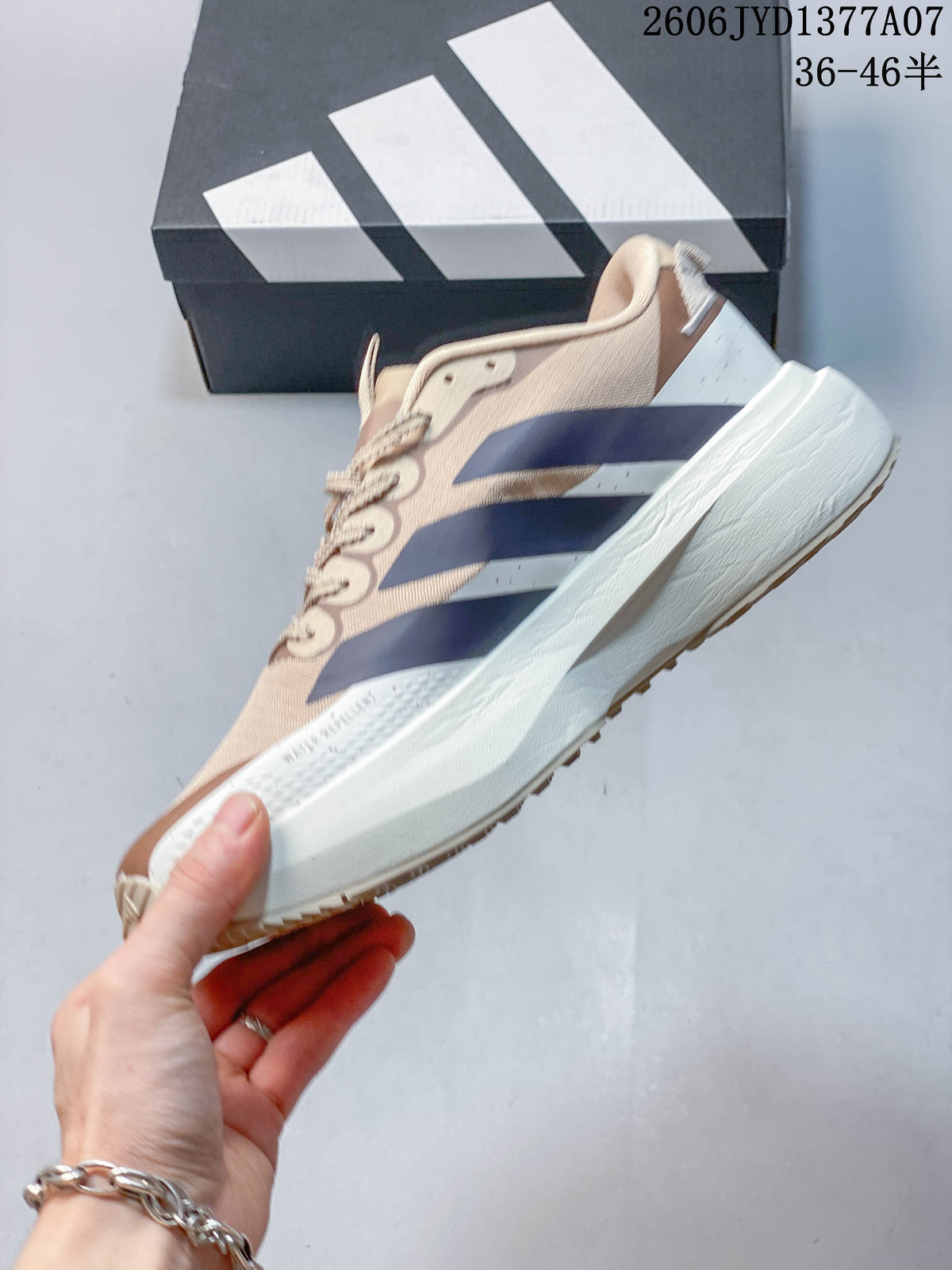 Adidas Adizero Evo SL Running Shoes – Beige and Navy
