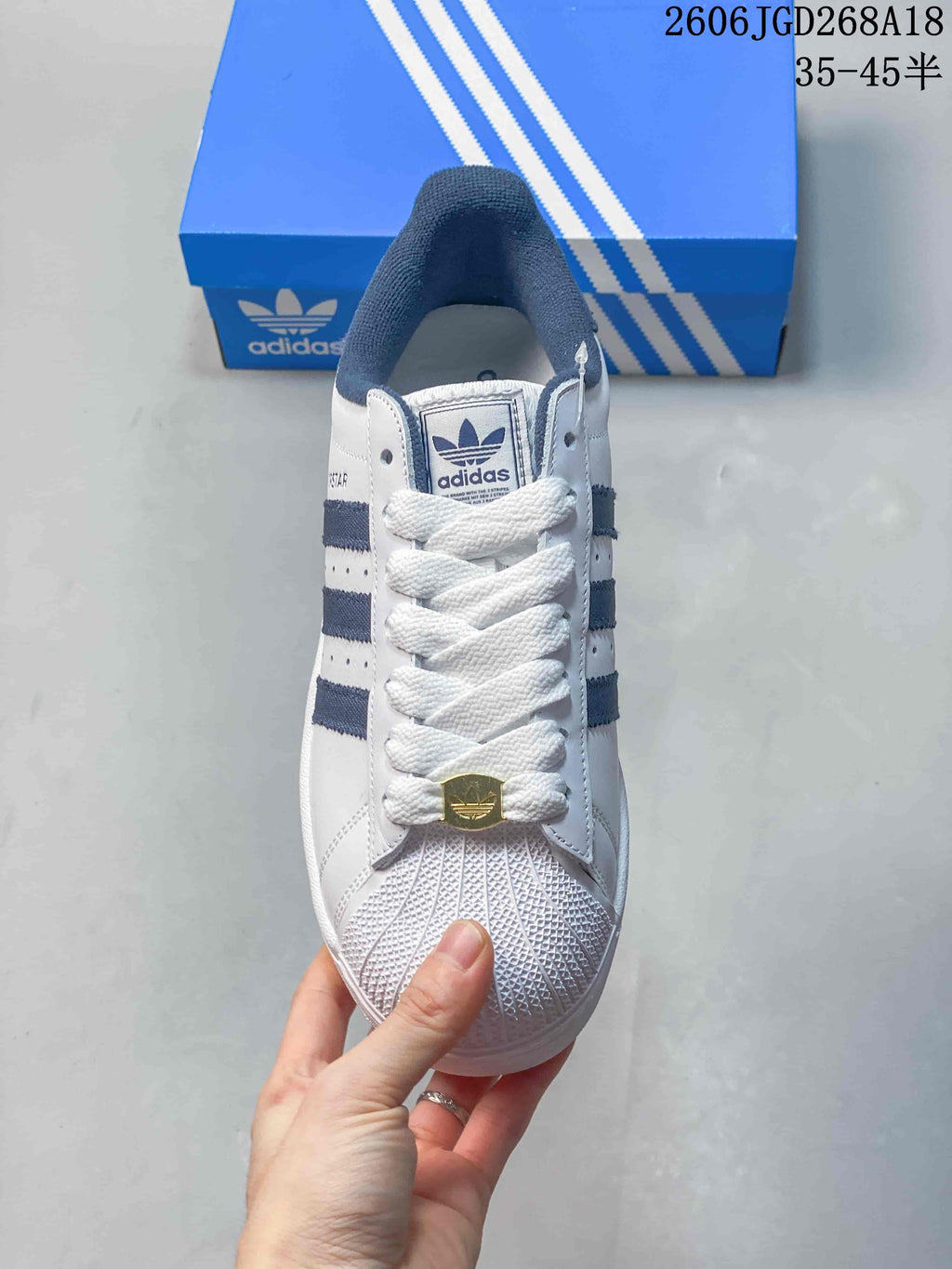 Adidas Originals Superstar Sneakers White Navy JI0079