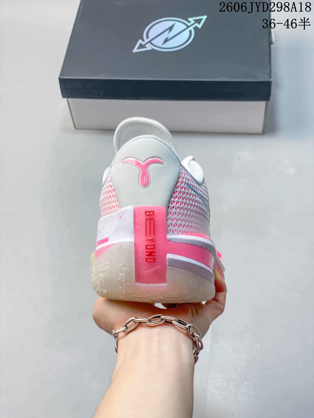 Nike Air Zoom GT Cut Low Basketball Shoes, White and Pink