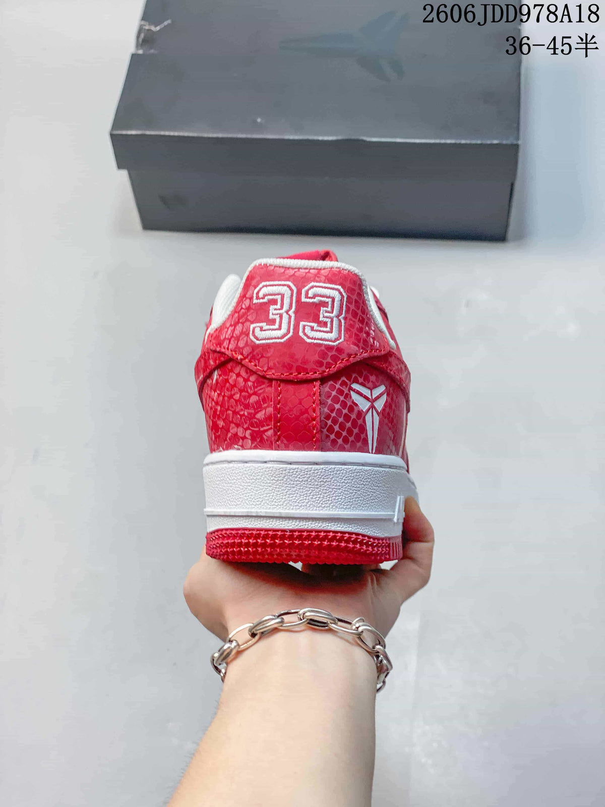 Nike Air Force 1 Low Red Patterned Sneakers