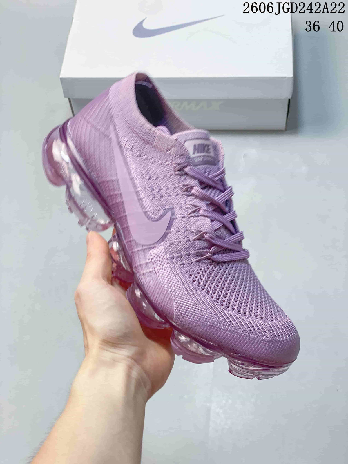 Nike VaporMax Flyknit Women's Sneakers, Purple, JGD242A22