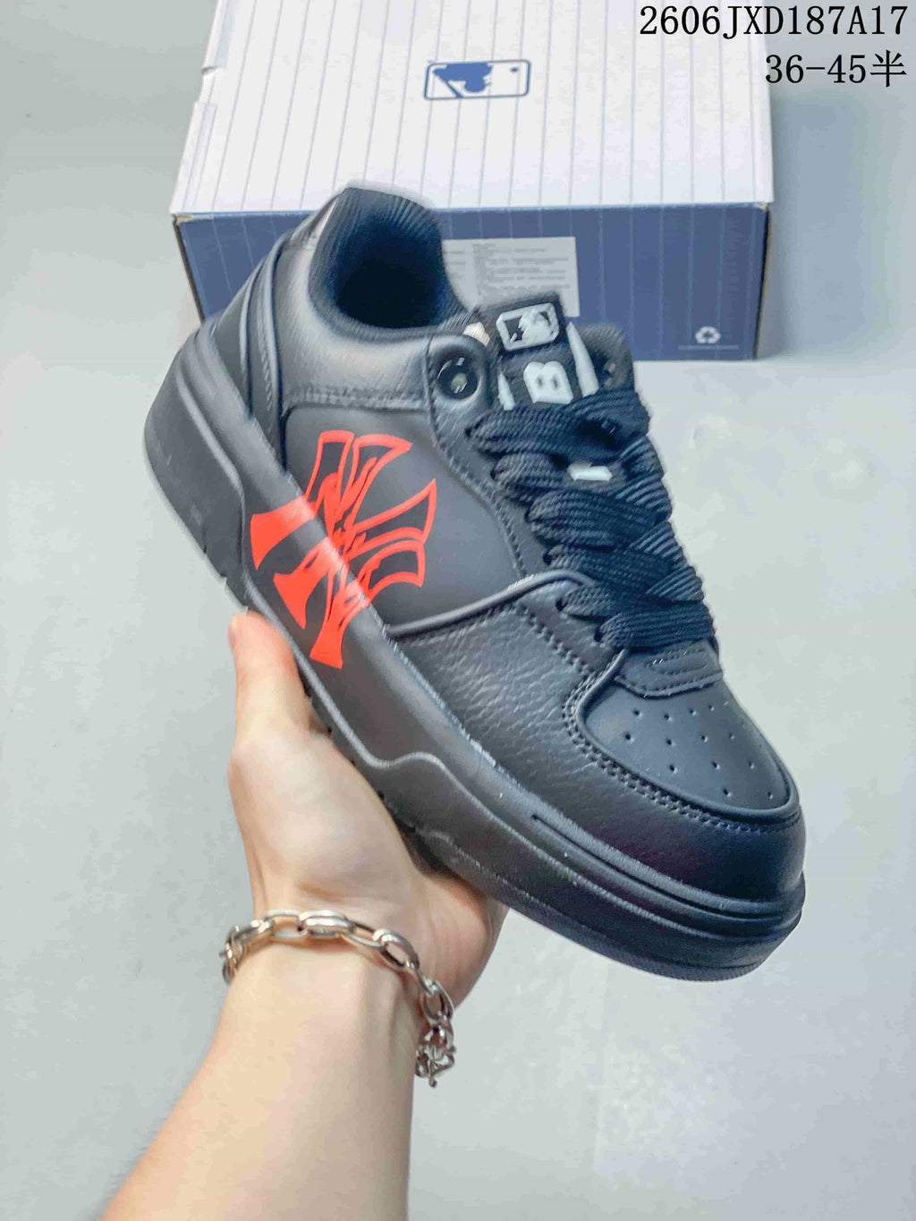 MLB Chunky Liner Denim Low-Top Sneakers, Dark Navy