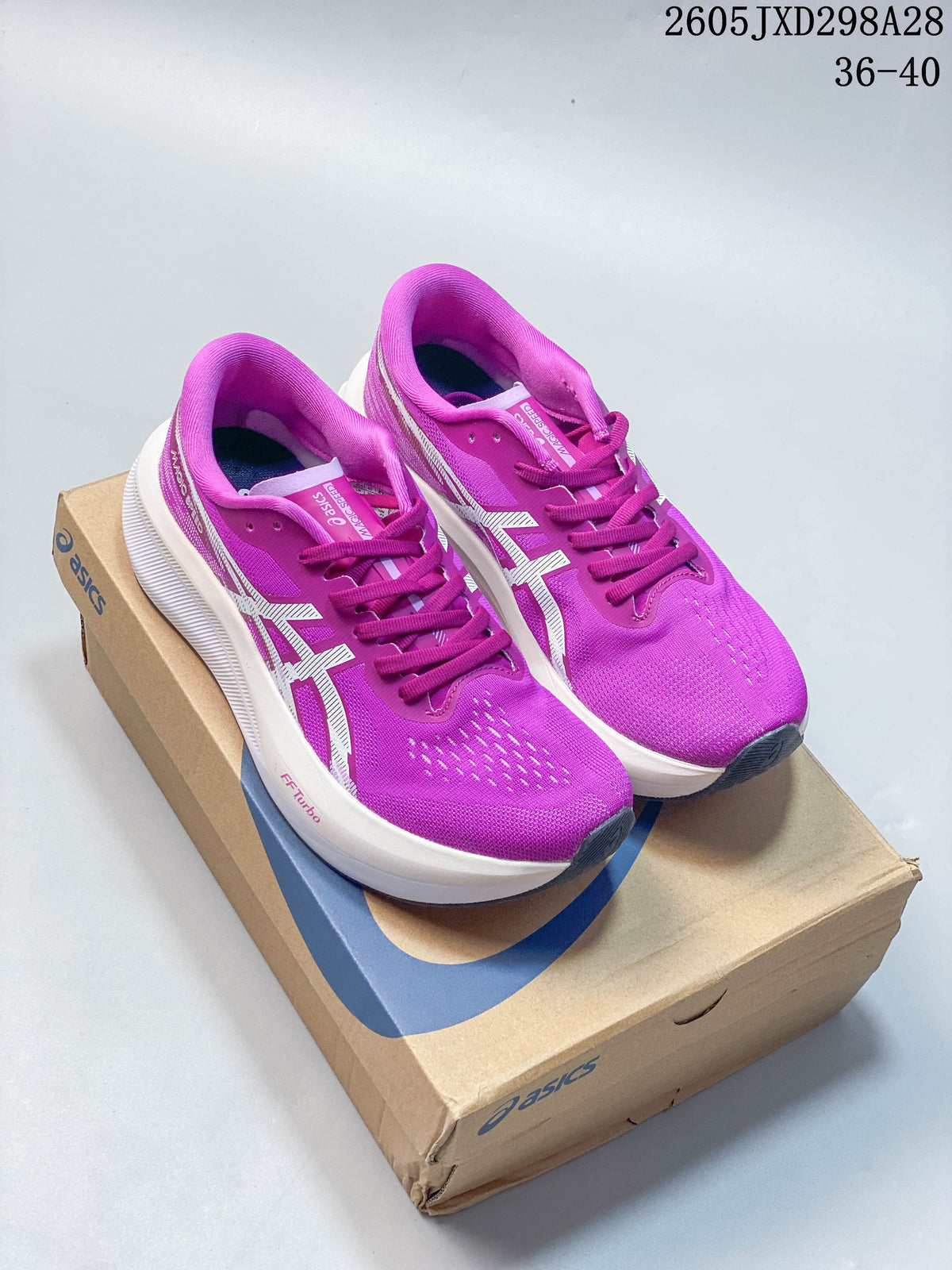 ASICS Magic Speed 4 Running Shoes, Purple/White, 1011B875-101