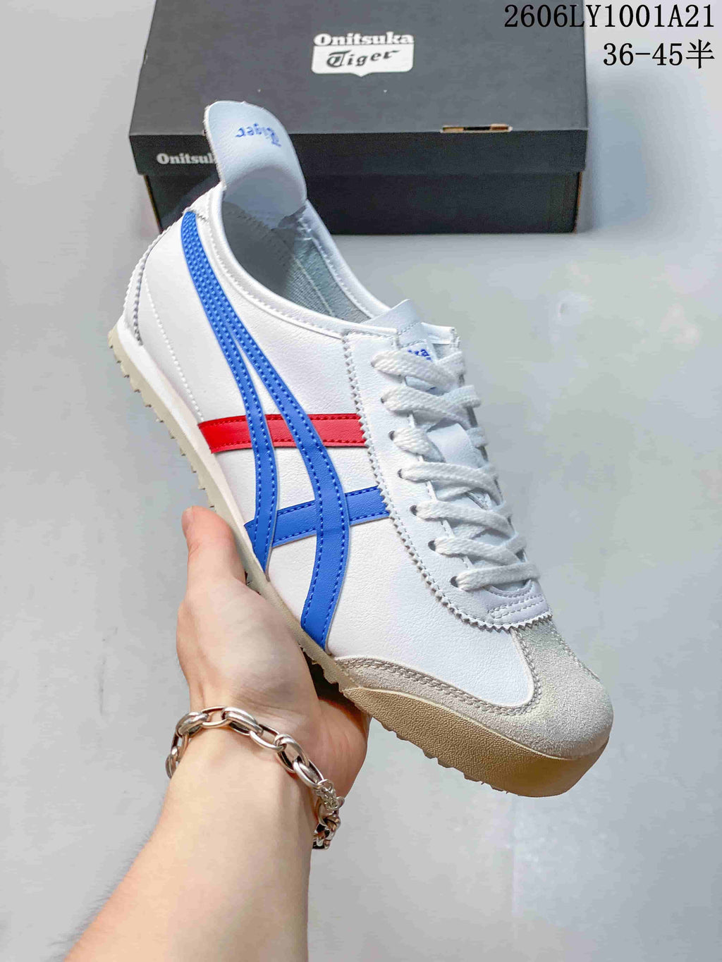 Onitsuka Tiger Mexico 66 White Blue Red Sneakers 06LY1001A