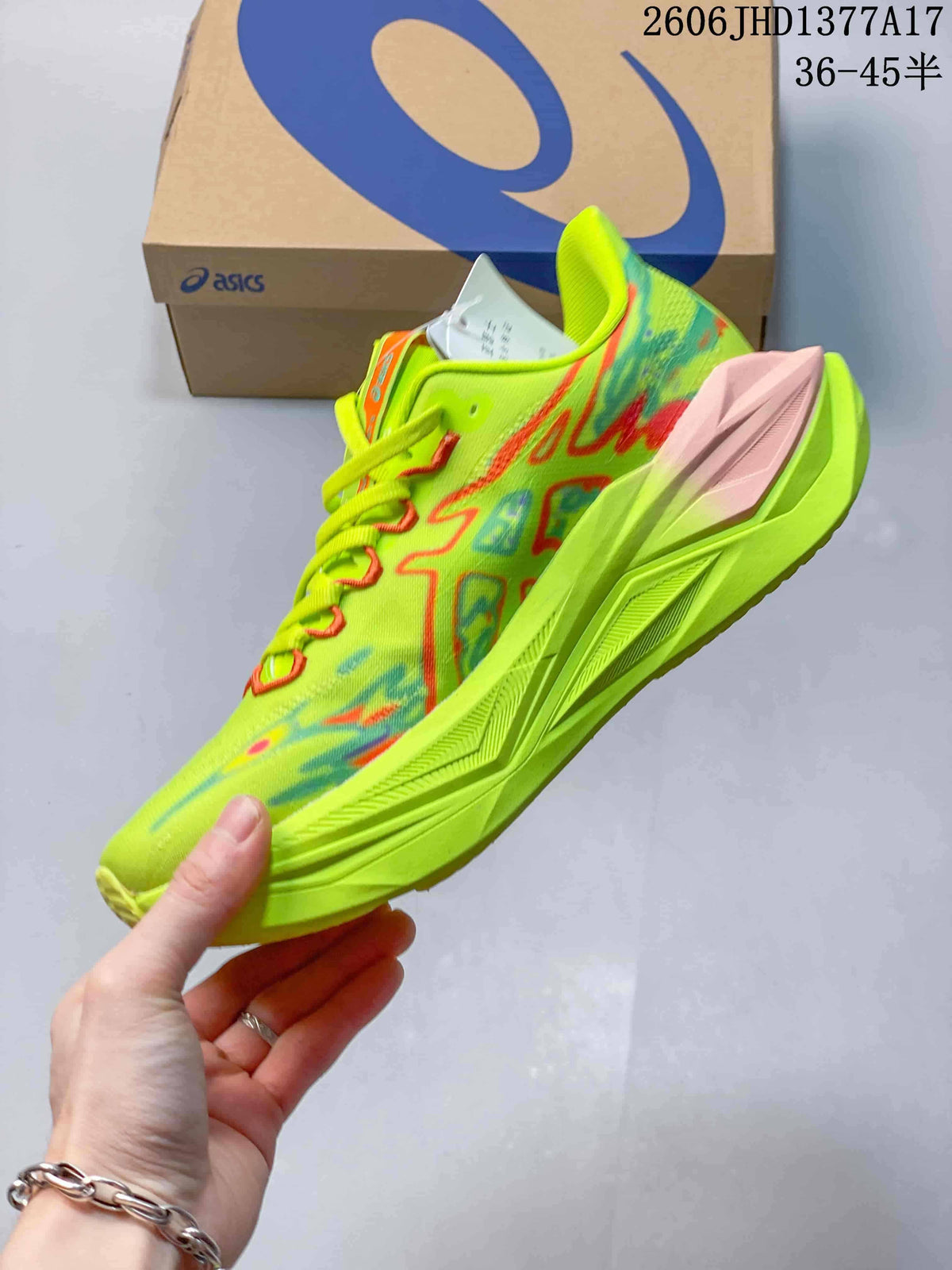 ASICS Megablast Running Shoes – Neon Yellow and Pink