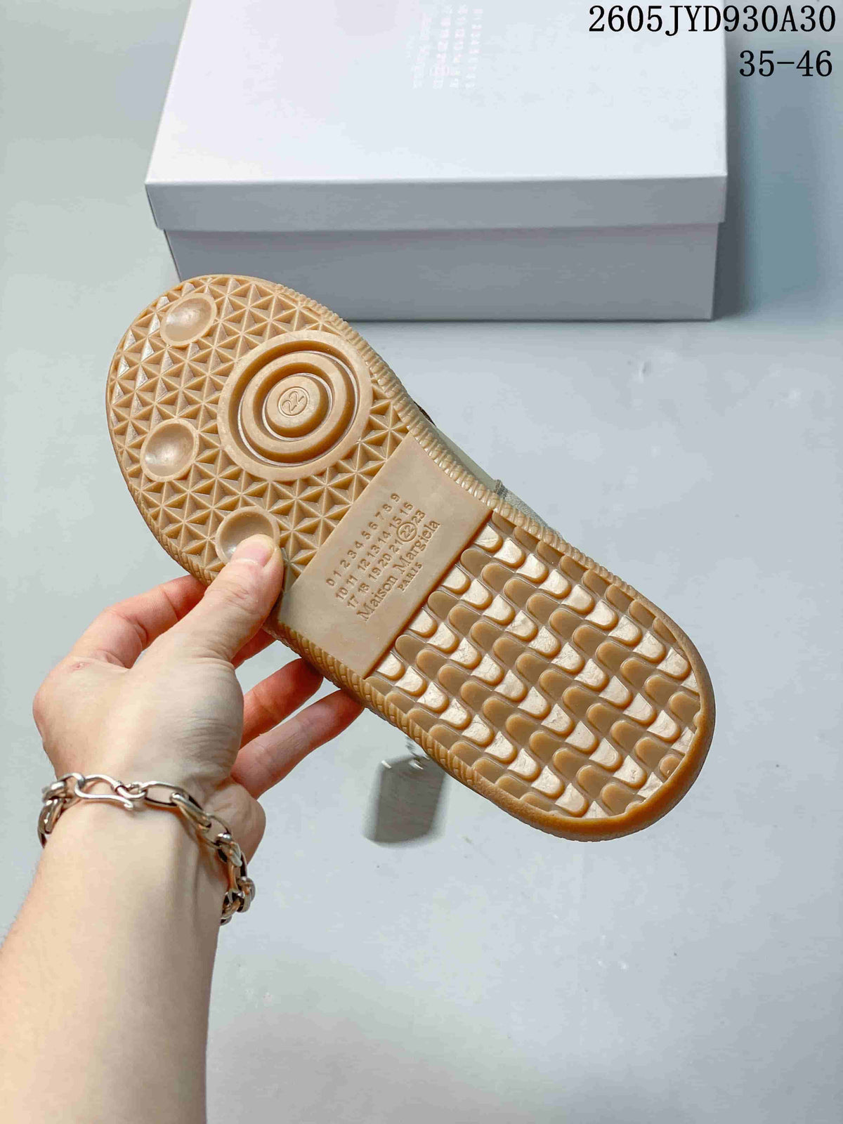 Maison Margiela Replica Low-Top Sneakers in Taupe and Gum