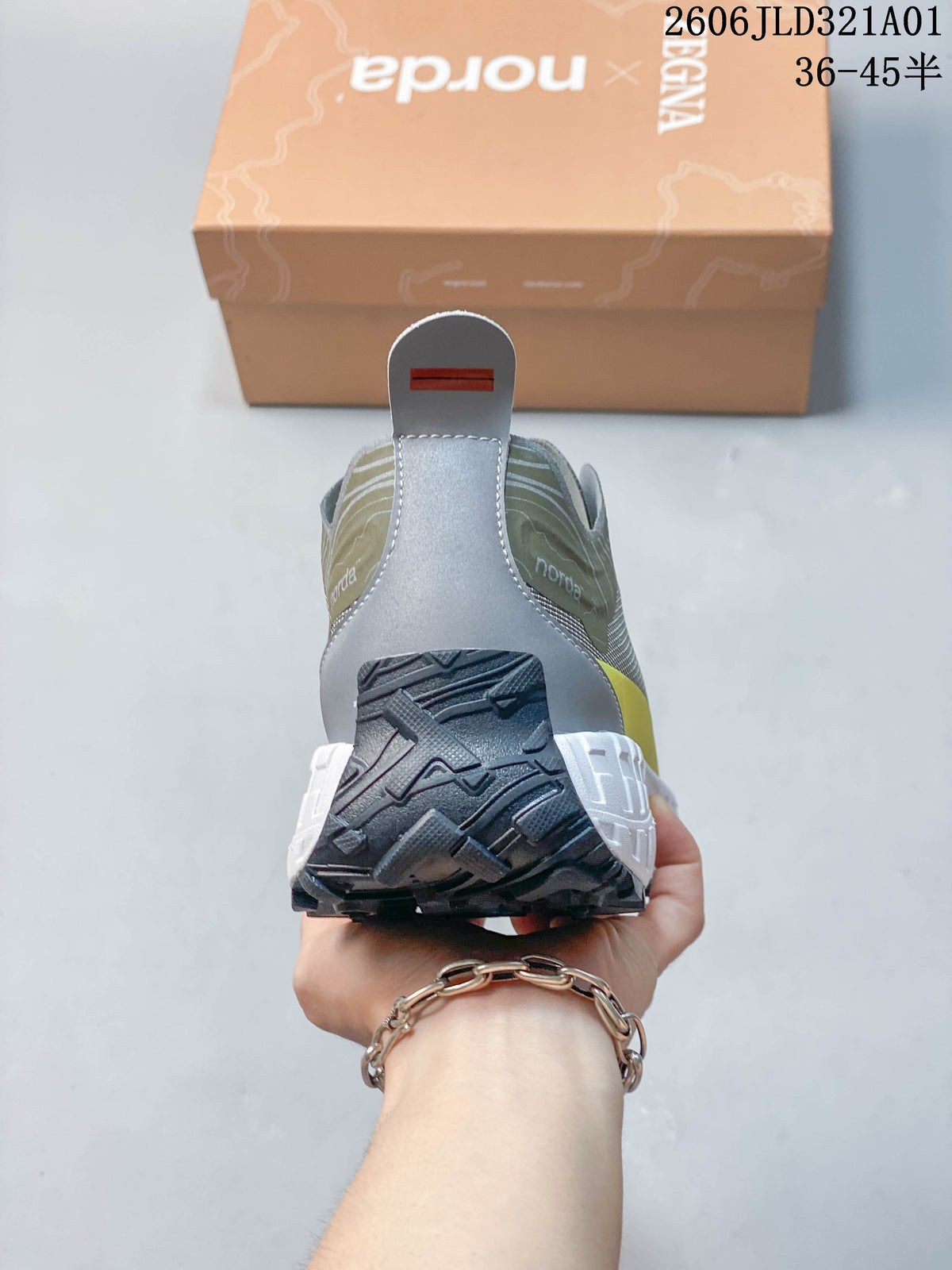NORDA 001 Running Shoes, Olive Green and Grey, 06JLD321A01