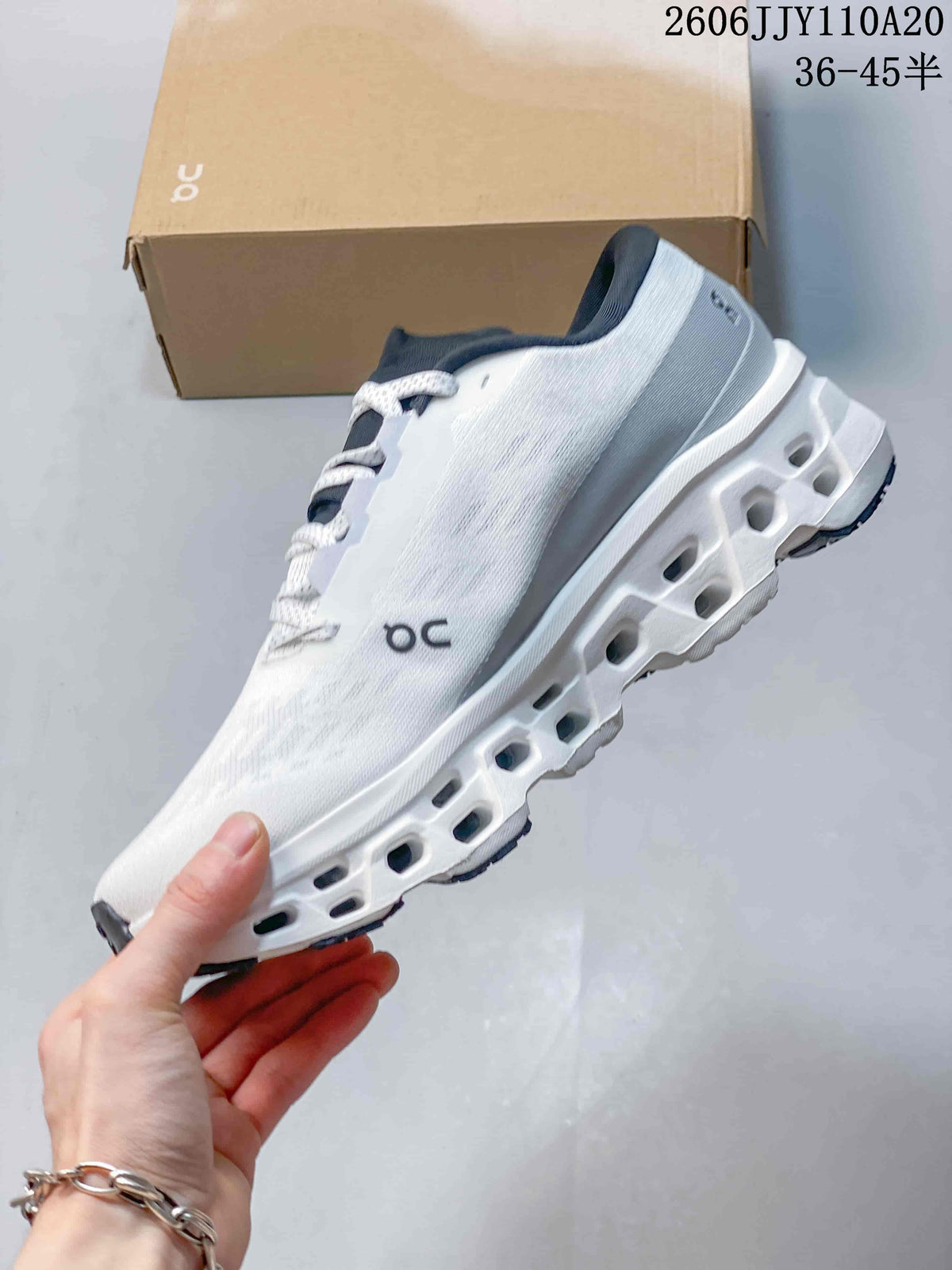 On Cloudmonster 3 White Running Shoes